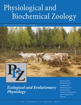 cover of Physiological and Biochemical Zoology, volume 96 number 4 (July/August 2023)