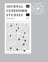 cover of Journal of Cuneiform Studies, volume 75 number 1 (2023)