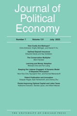 cover of Journal of Political Economy, volume 131 number 7 (July 2023)