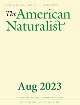 cover of The American Naturalist, volume 202 number 2 (August 2023)