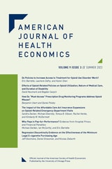 cover of American Journal of Health Economics, volume 9 number 3 (Summer 2023)