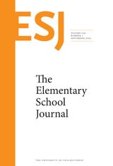 cover of The Elementary School Journal, volume 124 number 1 (September 2023)