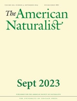 cover of The American Naturalist, volume 202 number 3 (September 2023)