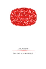 cover of English Literary Renaissance, volume 53 number 3 (Autumn 2023)