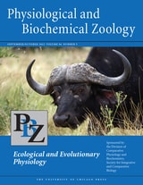 cover of Physiological and Biochemical Zoology, volume 96 number 5 (September/October 2023)