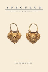 cover of Speculum, volume 98 number 4 (October 2023)