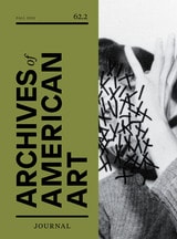 cover of Archives of American Art Journal, volume 62 number 2 (Fall 2023)