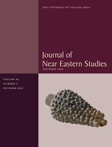 cover of Journal of Near Eastern Studies, volume 82 number 2 (October 2023)