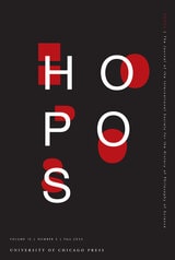 cover of HOPOS: The Journal of the International Society for the History of Philosophy of Science, volume 13 number 2 (Fall 2023)