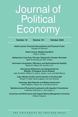 cover of Journal of Political Economy, volume 131 number 10 (October 2023)