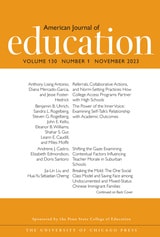 cover of American Journal of Education, volume 130 number 1 (November 2023)