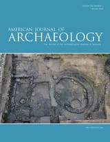 cover of American Journal of Archaeology, volume 128 number 1 (January 2024)