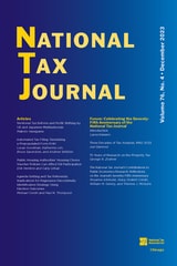 cover of National Tax Journal, volume 76 number 4 (December 2023)