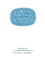 cover of English Literary Renaissance, volume 54 number 1 (Winter 2024)