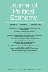 cover of Journal of Political Economy, volume 131 number 12 (December 2023)