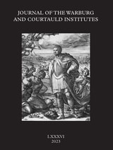 cover of Journal of the Warburg and Courtauld Institutes, volume 86 number 1 (2023)