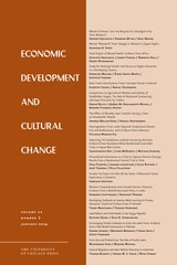 cover of Economic Development and Cultural Change, volume 72 number 2 (January 2024)