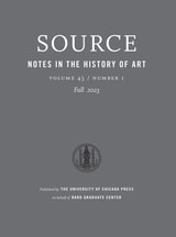 cover of Source: Notes in the History of Art, volume 43 number 1 (Fall 2023)