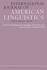 cover of International Journal of American Linguistics, volume 90 number S1 (April 2024)