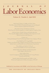 cover of Journal of Labor Economics, volume 42 number 2 (April 2024)