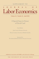 cover of Journal of Labor Economics, volume 42 number S1 (April 2024)