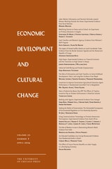 cover of Economic Development and Cultural Change, volume 72 number 3 (April 2024)