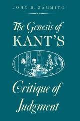 cover of The Genesis of Kant's Critique of Judgment