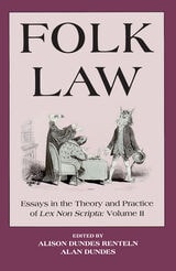 cover of Folk Law: Essays in the Theory and Practice of Lex Non Scripta