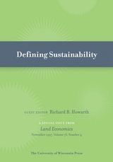 cover of Defining Sustainability: Special Issue of Land Economics 73:4 (November 1997)