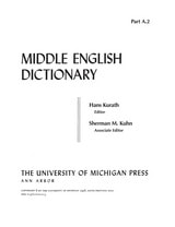 cover of Middle English Dictionary: A.2