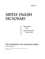cover of Middle English Dictionary: E.3