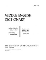 cover of Middle English Dictionary: R.2