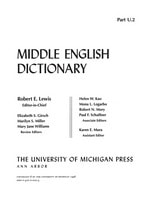 cover of Middle English Dictionary: U.2
