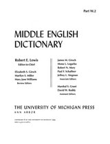 cover of Middle English Dictionary: W.2