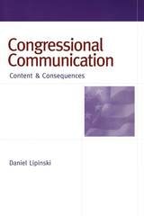 cover of Congressional Communication: Content and Consequences