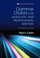 cover of Grammar Choices for Graduate and Professional Writers, Second Edition