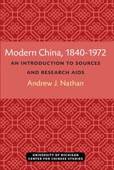 cover of Modern China, 1840–1972: An Introduction to Sources and Research Aids