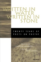 cover of Written in Water, Written in Stone: Twenty Years of Poets on Poetry