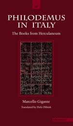 cover of Philodemus in Italy: The Books from Herculaneum