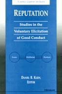 cover of Reputation: Studies in the Voluntary Elicitation of Good Conduct