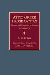 cover of Attic Greek Prose Syntax: Revised and Expanded in English, Volume 2