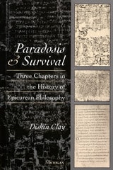 cover of Paradosis and Survival: Three Chapters in the History of Epicurean Philosophy