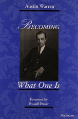 cover of Becoming What One Is