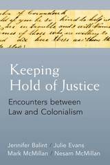 cover of Keeping Hold of Justice: Encounters between Law and Colonialism