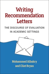 cover of Writing Recommendation Letters: The Discourse of Evaluation in Academic Settings