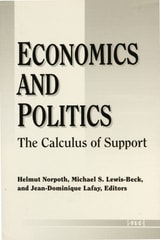 cover of Economics and Politics: The Calculus of Support