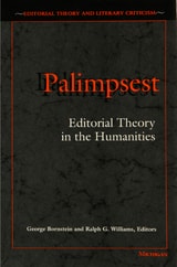 cover of Palimpsest: Editorial Theory in the Humanities