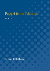 cover of Papyri from Tebtunis: Part I