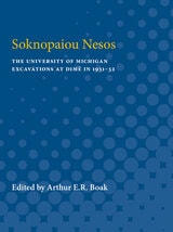 cover of Soknopaiou Nesos: The University of Michigan Excavations at Dime in 1931-32