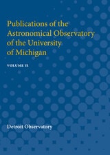 cover of Publications of the Astronomical Observatory of the University of Michigan: Volume II